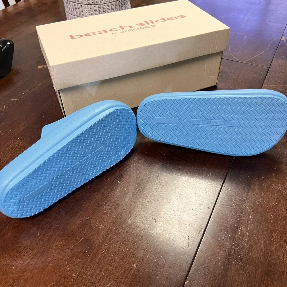 New J/Slides EVA SQUISH Summertime Lightweight Comfy Beach Slides Size 7‎